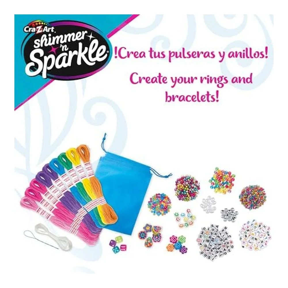 ColorBaby Shimmer N Sparkle Kit de Fabricación de Pulseras y Anillos 47916 - Imagen 2
