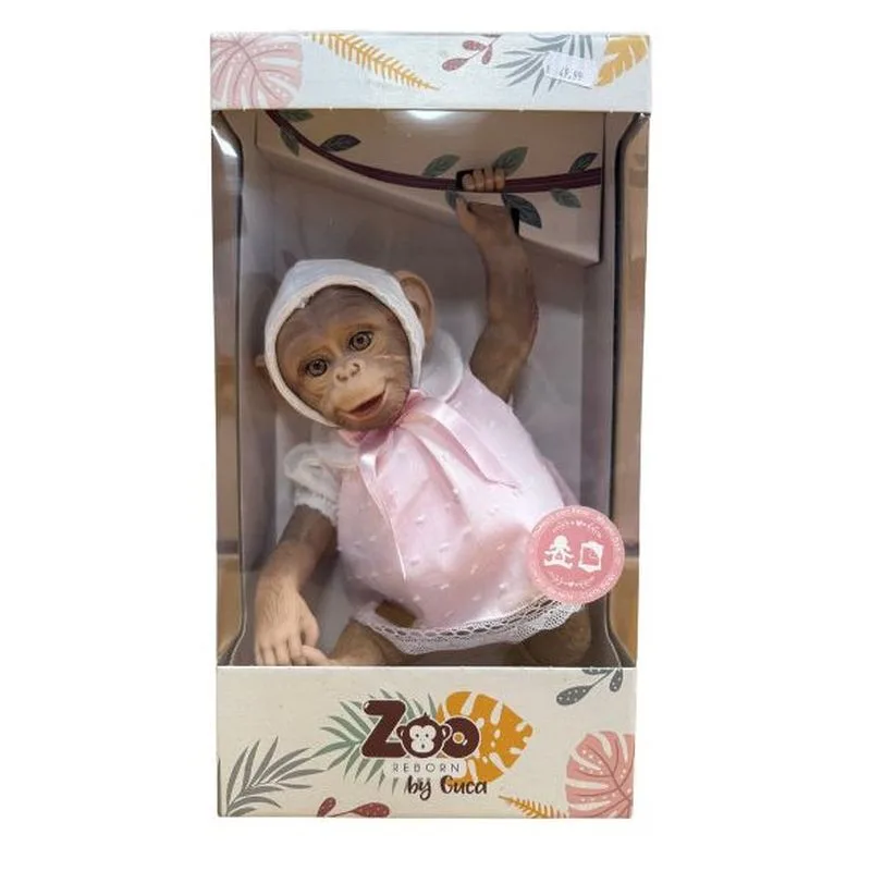Mono Reborn Vestido Rosa y Blanco Guca 997 - Imagen 2