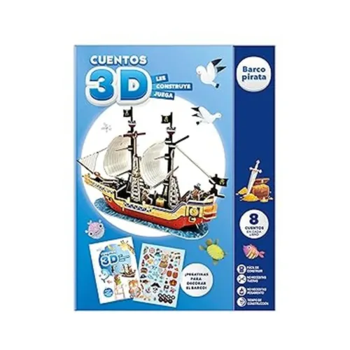Cuentos para Imaginar y Construir 3D Barco Pirata Imagiland PTCN09