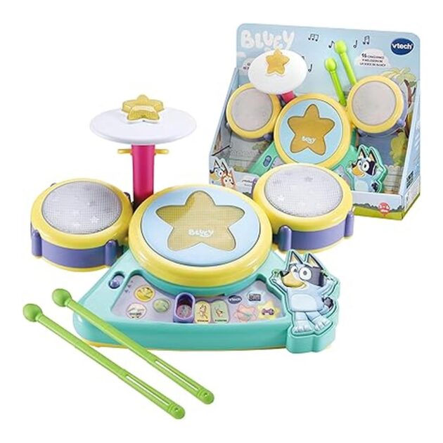 VTech Batería Musical de Bluey con Tambores y Bombo 80-573422