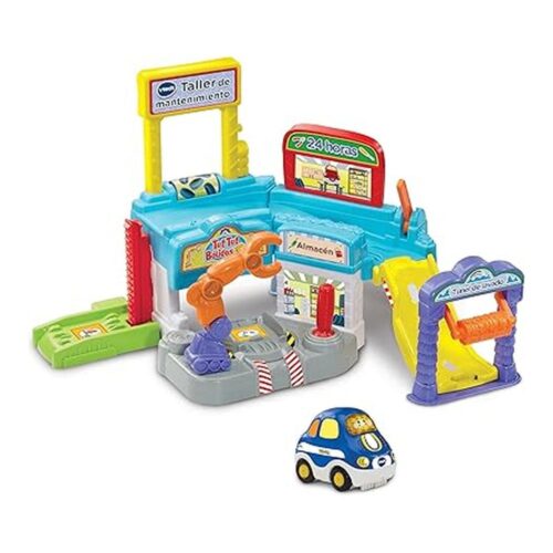 VTech Taller de Mantenimiento TutTut Bólidos con Coche y Rampas 80-583222