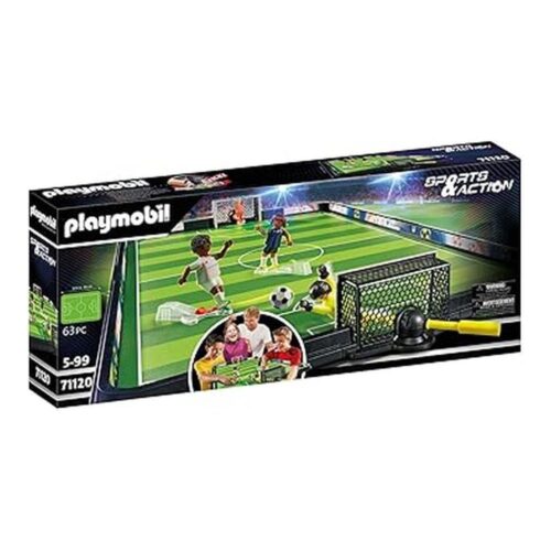 Playmobil Sport & Action – Estadio de fútbol con jugadores 71120