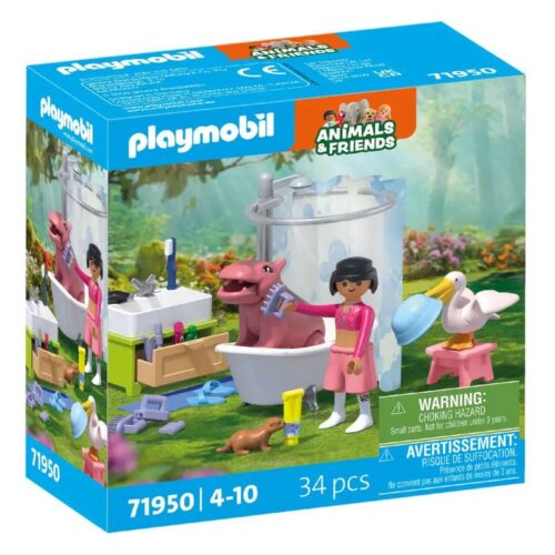 Playmobil Animals & Friends – Divertido baño de animales 71950