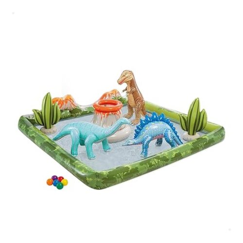 Intex Piscina Infantil Hinchable con Dispersor y Juego de Bolas Dinosaurios 56132