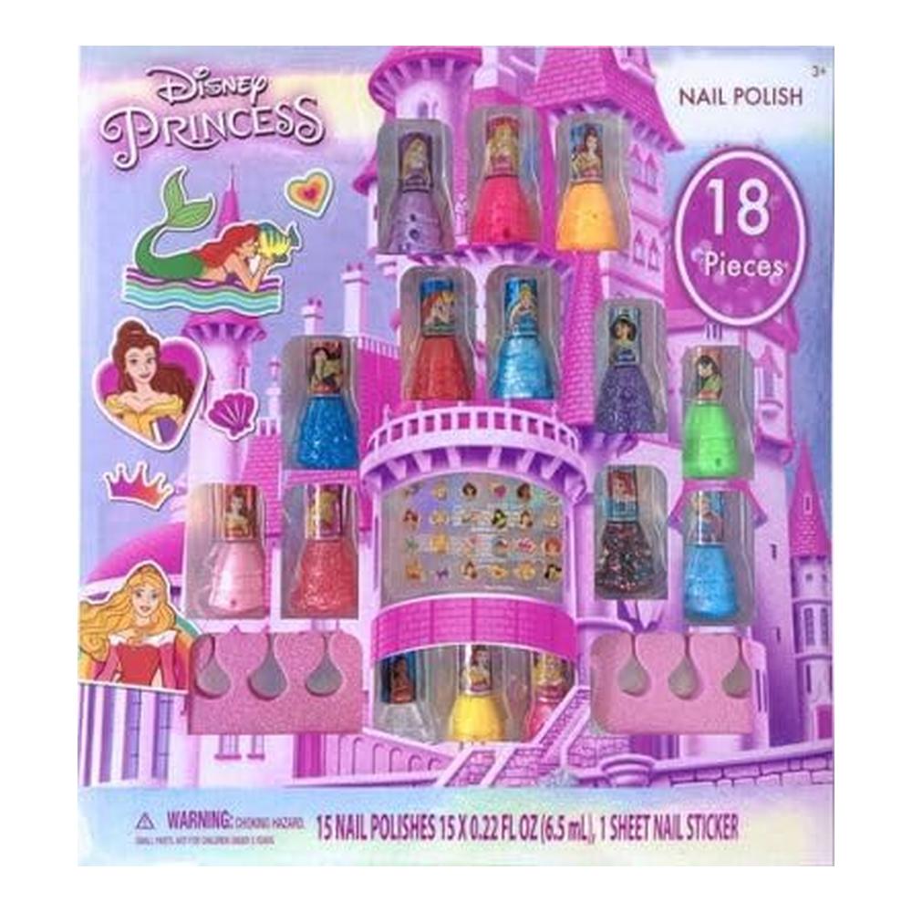 Set de Esmaltes Princesas Disney con Pegatinas 18 Piezas DP4057GA