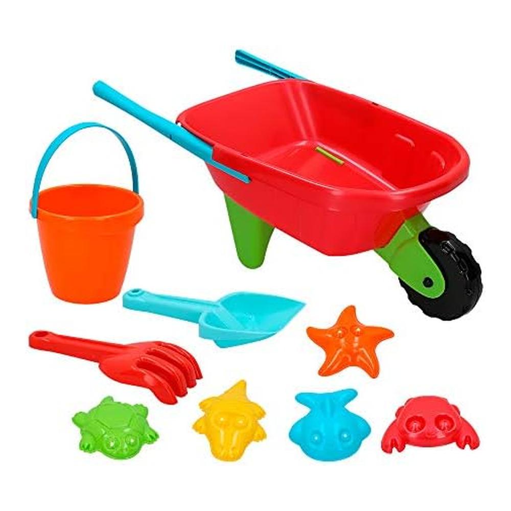 ColorBaby Carretilla de Playa con Cubo y 6 Moldes 43507 - Imagen 2