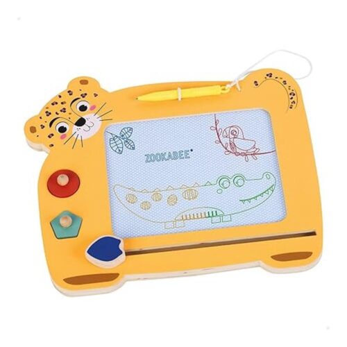 Woomax Pizarra Magnética de Madera Leopardo con 4 Colores 47586