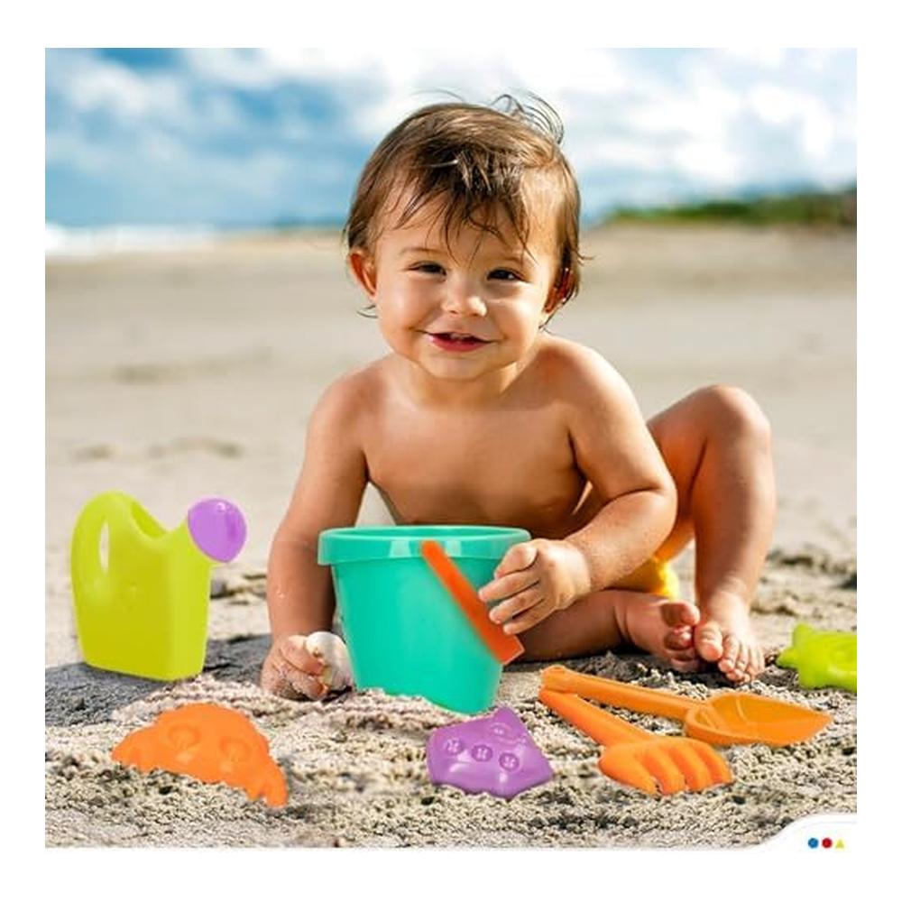 ColorBaby Juguetes de Playa Set con Cubo y Moldes 49271 - Imagen 2
