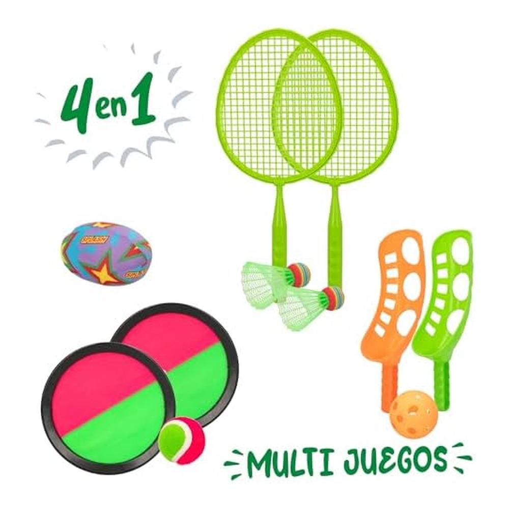 ColorBaby CB Toys Set Multijuegos de Playa con Raquetas y Pelotas 49543 - Imagen 2