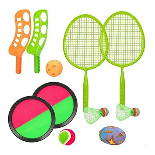 ColorBaby CB Toys Set Multijuegos de Playa con Raquetas y Pelotas 49543
