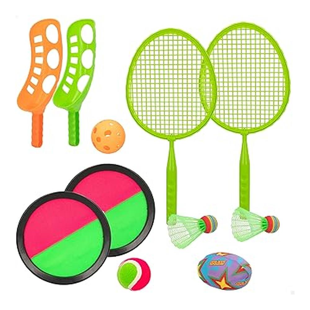 ColorBaby CB Toys Set Multijuegos de Playa con Raquetas y Pelotas 49543