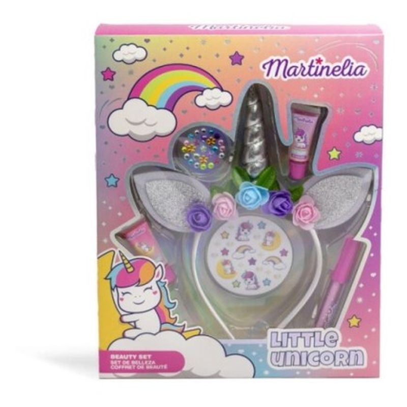 Martinelia Little Unicorn Set Belleza Infantil Diadema Unicornio con 3 Glosses y Stickers 85498 - Imagen 2