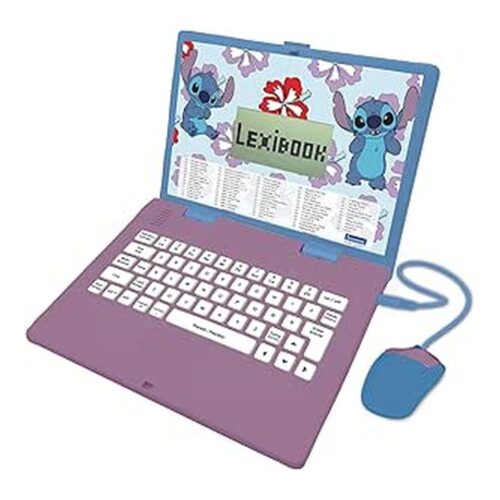 Lexibook Disney Stitch Ordenador Educativo Bilingüe JC598Di2