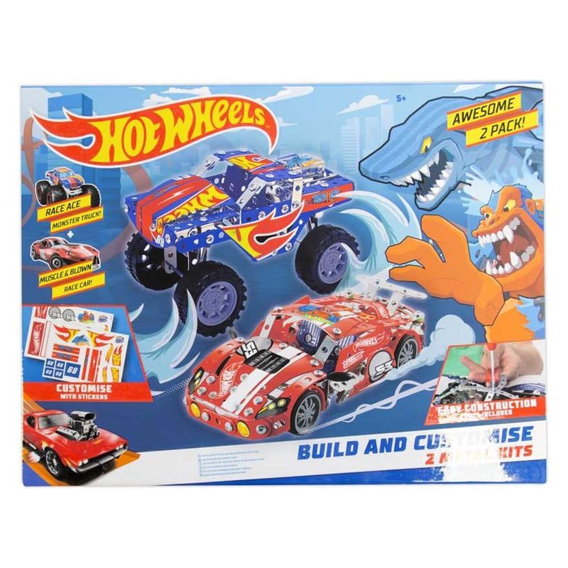 Hot Wheels Set Construcción Metal Tech Monster Truck 2 Pack 60-0044