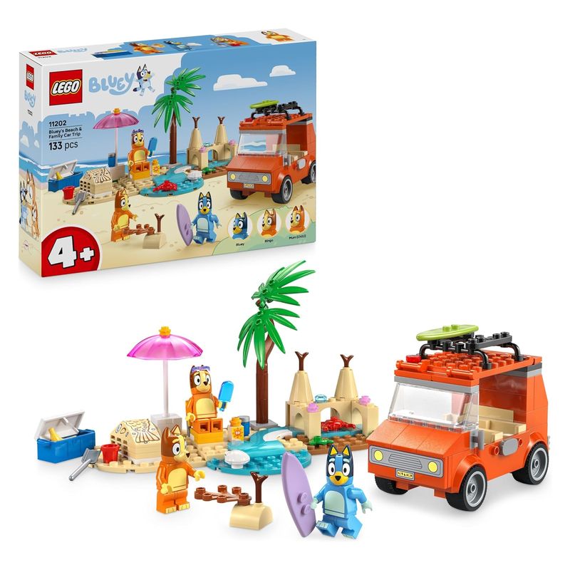 Lego Bluey Excursión Familiar a la Playa de Bluey 11202