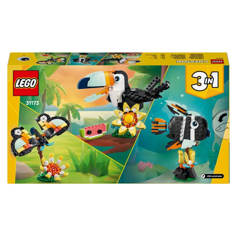 Lego Fauna Salvaje 3 en 1 Tucán Tropical 31173 - Imagen 2