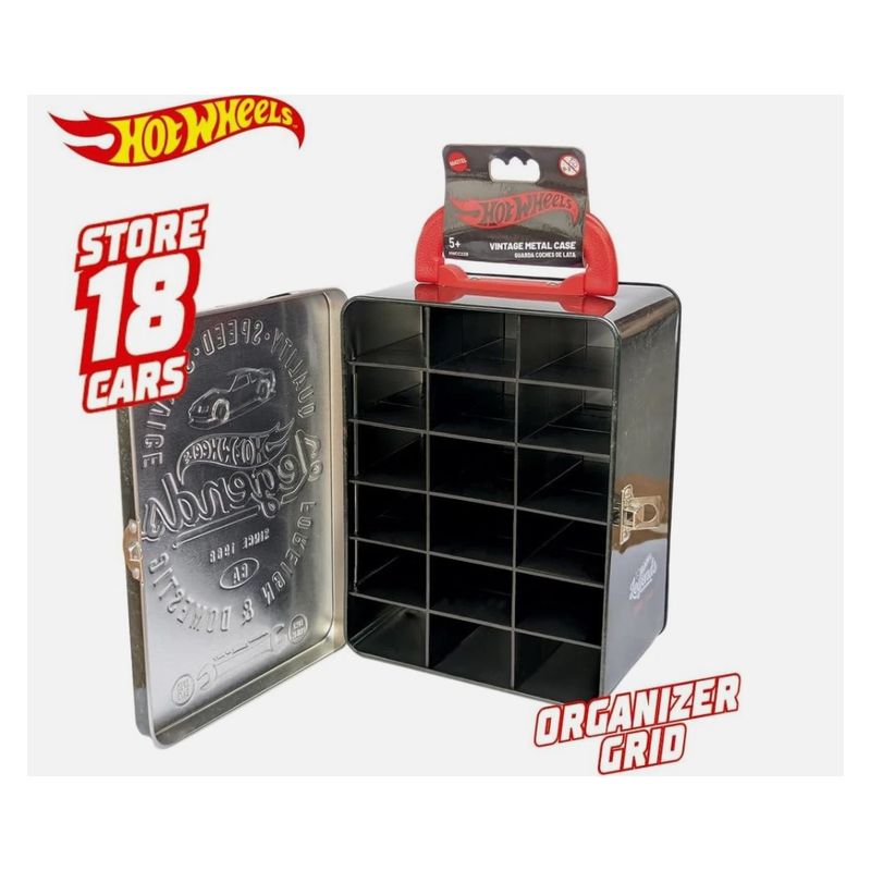 Maletín Hot Wheels vintage metálico negro para 18 coches 03353 CEFA - Imagen 2