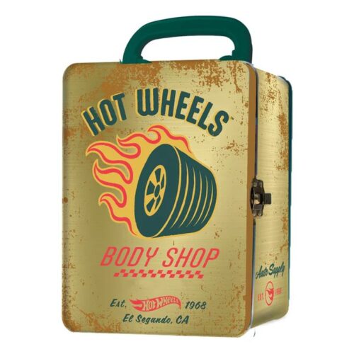Maletín Hot Wheels vintage metálico oro para 18 coches 03353 CEFA