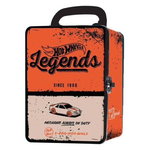 Maletín Hot Wheels vintage metálico naranja para 18 coches 03353 CEFA