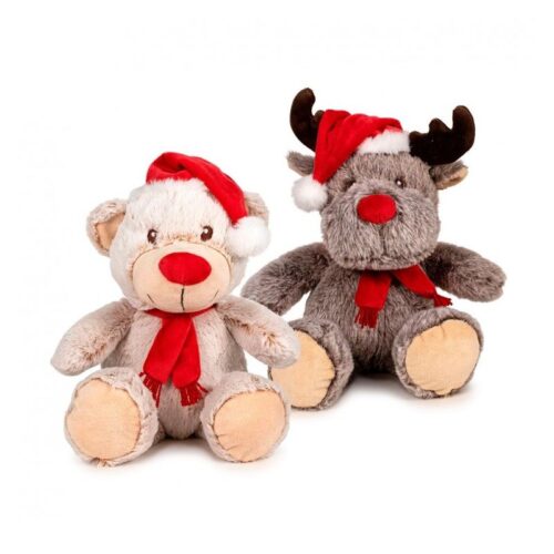 Famosa Peluche Reno y Oso Softies Modelo Surtido (1 unidad por artículo comprado)