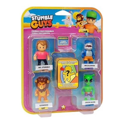 Bizak Stumble Guys Pack 5 Figuras Acción Modelo Surtido (1 unidad por artículo comprado)