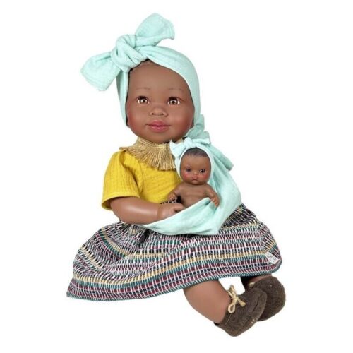 Nines María Mostaza con Bebé 45 cm 6440