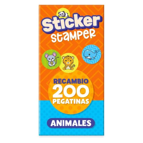 Imagiland Recambio Sticker Stamper Animales 200 Pegatinas PTST07