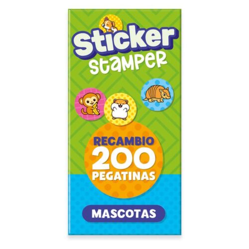 Imagiland Recambio Sticker Stamper Mascotas 200 Pegatinas PTST09