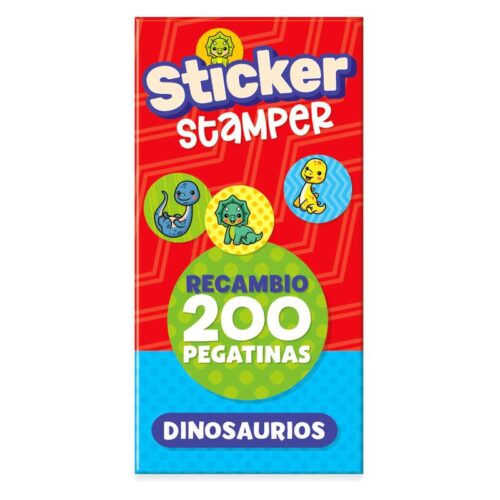 Imagiland Recambio Sticker Stamper Dinosaurios 200 Pegatinas PTST10