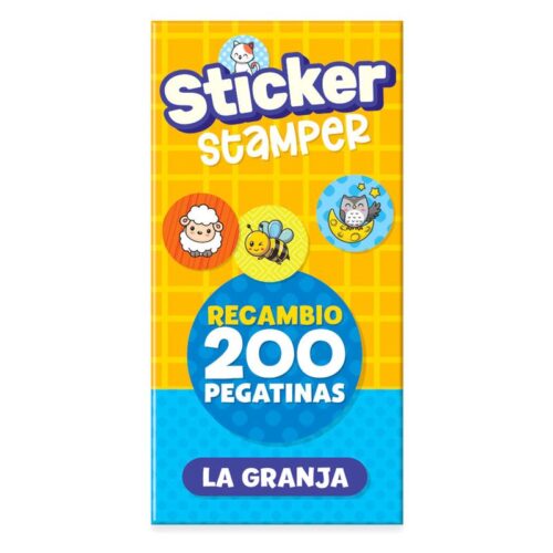 Imagiland Recambio Sticker Stamper Granja 200 Pegatinas PTST11