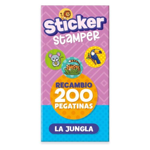Imagiland Recambio Sticker Stamper Jungla 200 Pegatinas PTST12