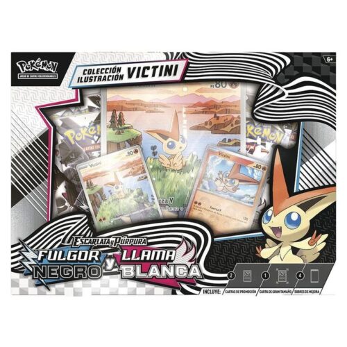Blister Pokémon Cartas Coleccionables Victini Fulgor Negro y Llama Blanca Edición Española PC10029