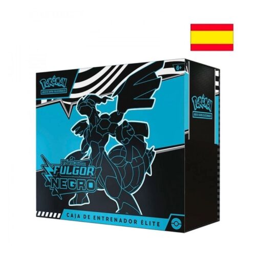 Caja Entrenador Elite Pokémon TCG Fulgor Negro – Cartas Coleccionables Escarlata y Púrpura PC10037B