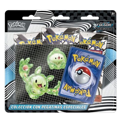 Colección Pokémon JCC Escarlata y Púrpura Fulgor Negro con Pegatinas Especiales PC10128