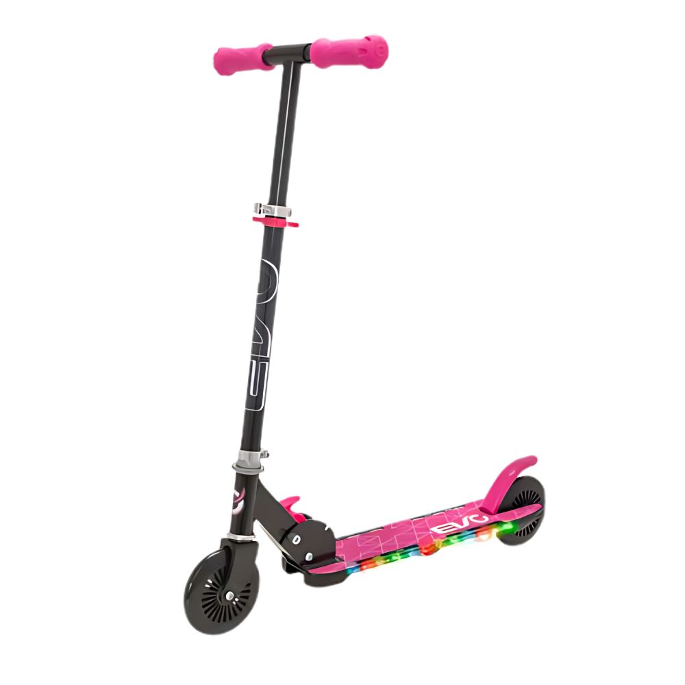 Colorbaby Evo Scooter Plegable con luces rosa 54339