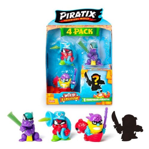 Piratix Wild Kingdom Pack de 4 figuras 1 sorpresa color change PPX4B412IN00-2 MAG PPX4B412IN00-2 MAG