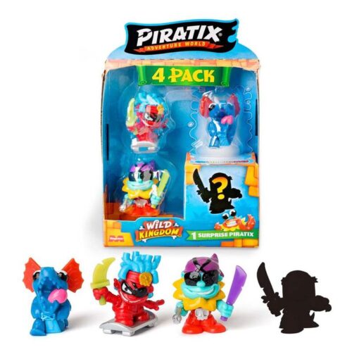 Piratix Wild Kingdom Pack de 4 figuras 1 sorpresa color change PPX4B412IN00-3 MAG PPX4B412IN00-3 MAG