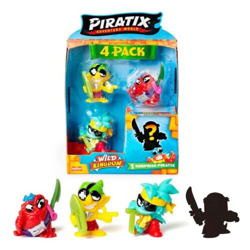 Piratix Wild Kingdom Pack de 4 figuras 1 sorpresa color change PPX4B412IN00-5 MAG PPX4B412IN00-5 MAG