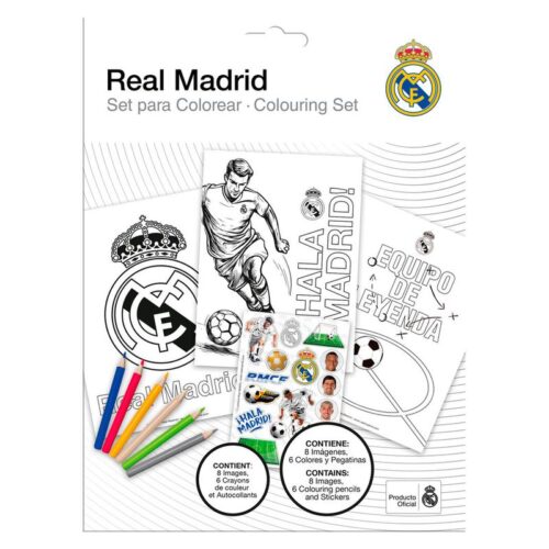 Kids Euroswan Set de colorear pegatinas Real Madrid RM00025