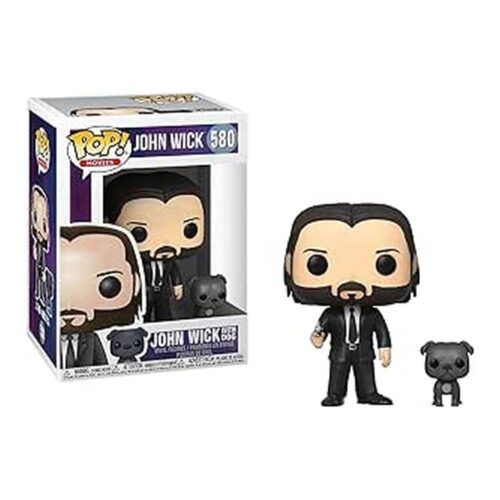 Figura Funko Pop John Wick con Perro Traje Negro FFK47238