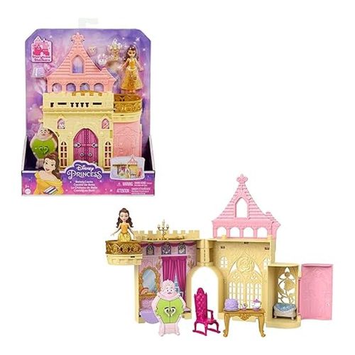 Juego Casa Muñecas Castillo Bella Disney Mattel con Piezas HLW94