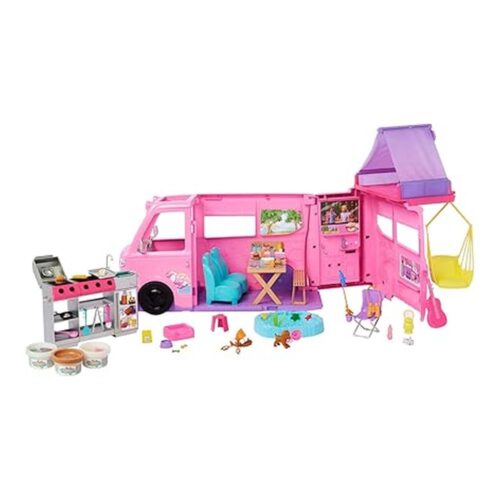 Súper Caravana DreamCamper Barbie 60 Accesorios Cambio Color HRJ78