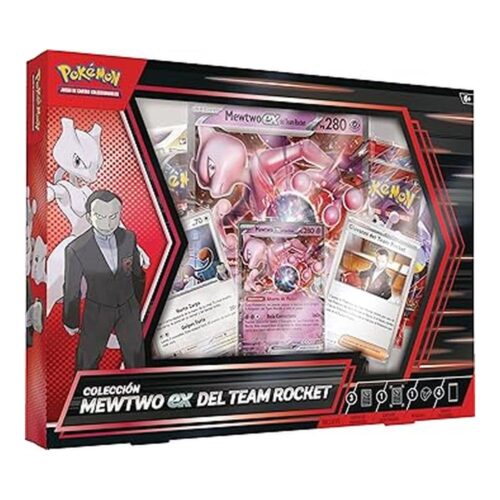 Colección Mewtwo ex Team Rocket Pokémon JCC 1 Holo Promo 4 Sobres PC10442
