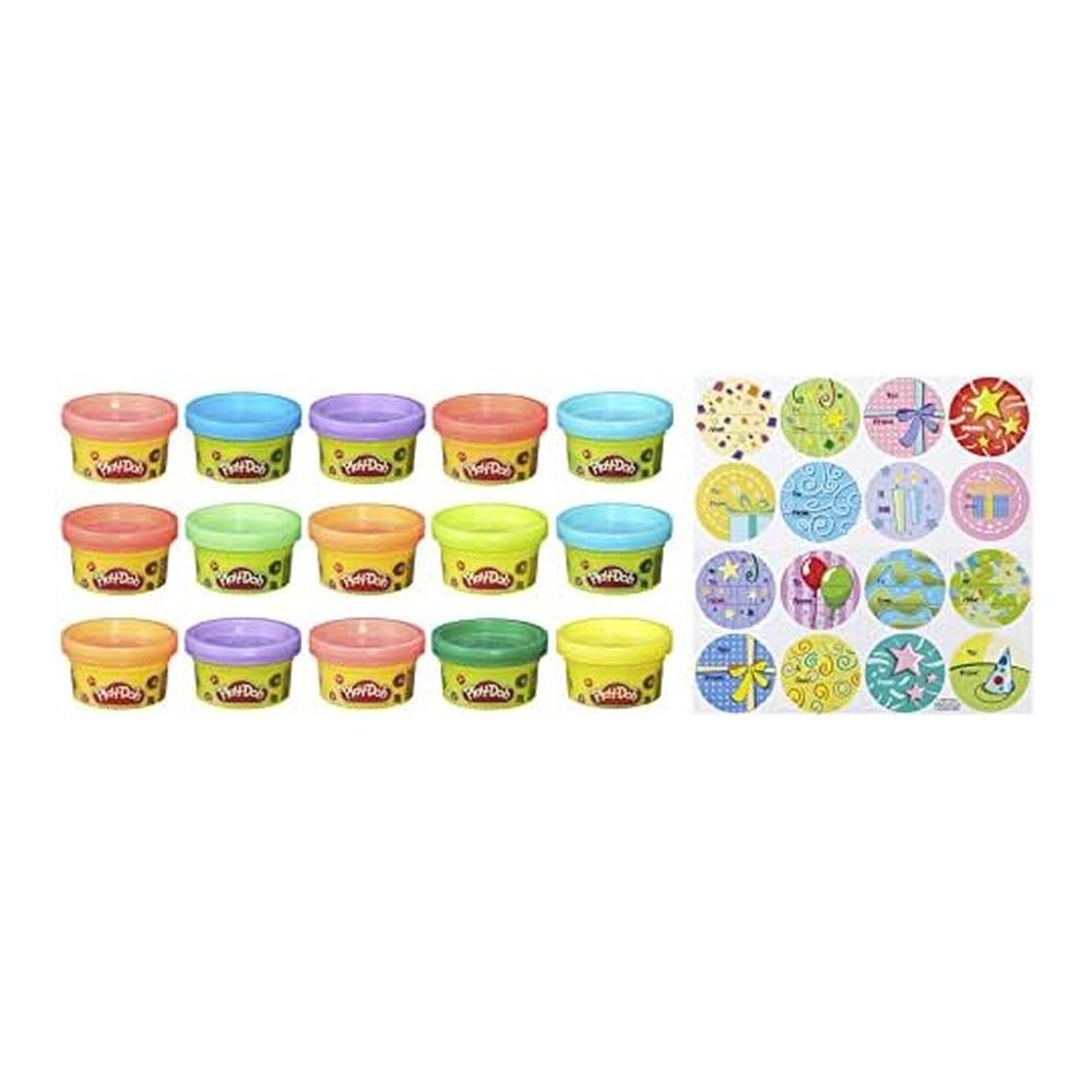 Bolsa Fiesta Play-Doh 15 Mini Botes Plastilina 28g Cada Uno Regalos 18367 - Imagen 2