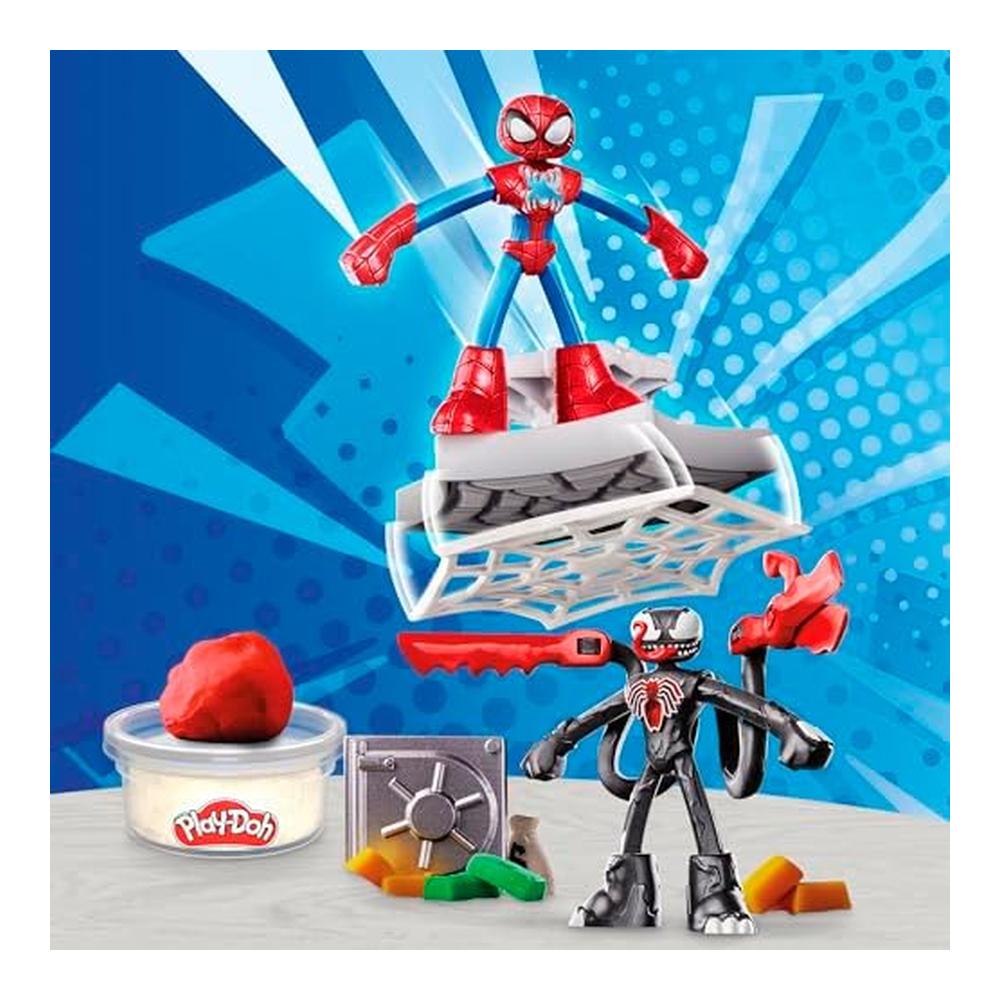 Play-Doh Spiderman lanza y atrapa con Venom 10cm F9827 - Imagen 2