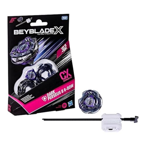 Kit Inicial Beyblade X Dark Perseus B 6-80W CX con Peonza y Lanzador F1680