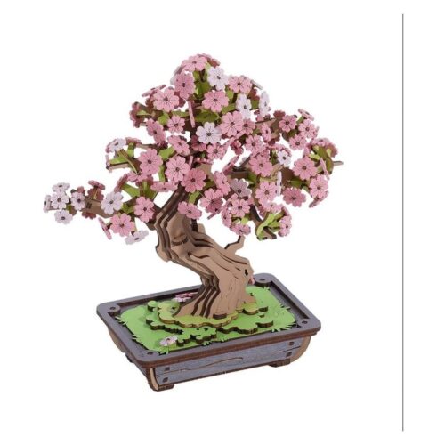 3D Puzzle Rolife Sakura Bonsai – Modelo Madera Construcción TG415