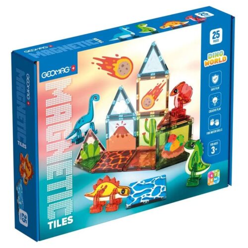Geomag Magnetic Tiles Dino World 25 – Juego Construcción Magnética 4221