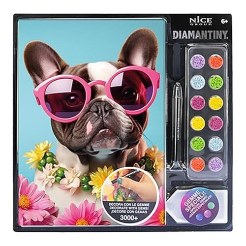 Pintura Números Diamantiny Perro Carlino Pets A4 96105 96105