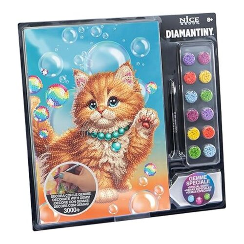 Pintura Números Diamantiny Level Up Gato Rojo 96127
